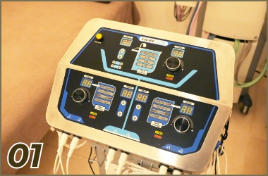 最新のリハビリ機器を用いた施術